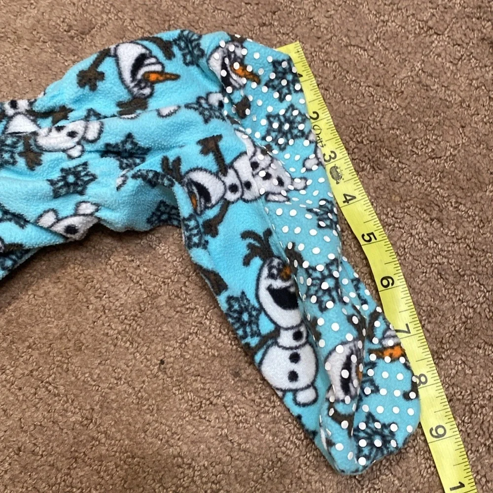 Disney Blue and White Olaf Adult One Piece Footie Pajamas - Picture 11 of 12
